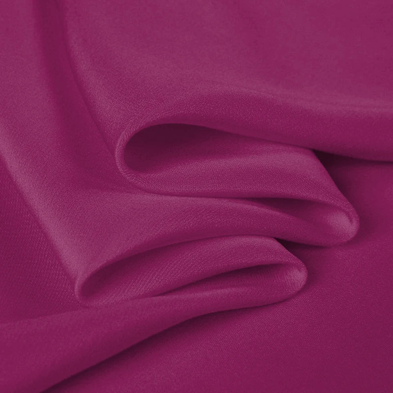 100% Silk Crepe de Chine Natural Pure Mulberry 12 14 16 30mm 45"( 114cm ) 55" (140cm) Width Plum Purple DIY Cloth Silk Fabric