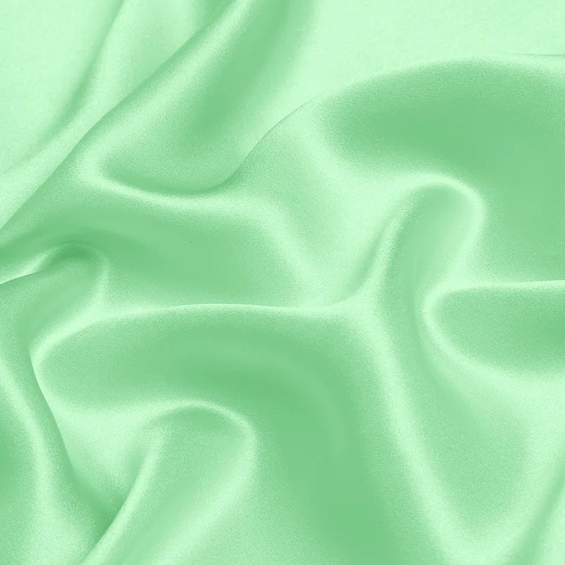 100% silk natural luxury mulberry charmeuse16 19 22 30m/m 6A grade 45"( 114cm )width light bean green cloth bedding silk fabric