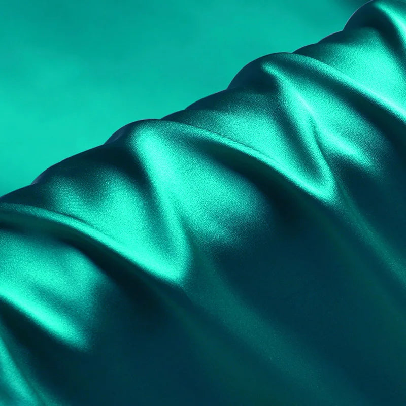 100% silk fabric 16 19 22m/m thick 45"( 114cm )width solid latigo bay satin charmeuse luxury DIY clothes bedding silk fabric