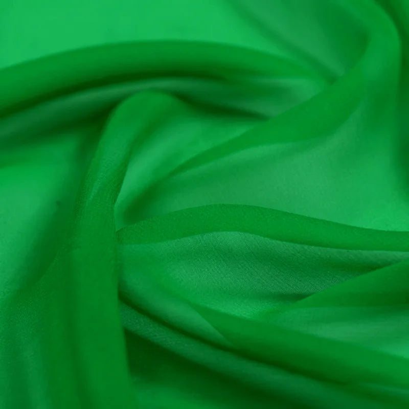 100% Silk Natural Pure Mulberry 8mm 45"( 114cm ) Emerald-green GGT Sexy Summer Elegant Women Silk Georgette DIY Clothing Fabric