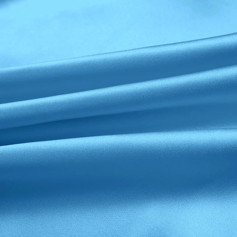 100% pure silk fabric 16 19 22m/m thick 45"( 114cm ) width pale blue charmeuse cloth for women summer skirt shirt trousers use