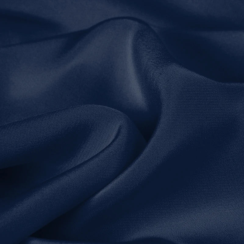 100% Silk Crepe de Chine Natural Pure Mulberry 12 14 16 30mm 45"( 114cm ) 55" (140cm) Width Navy Blue Dress Lining Silk Fabric