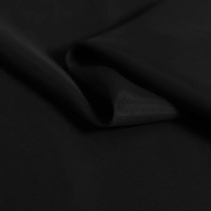 100% Silk Natural Luxury Mulberry Pure Habotai 8m/m 6A grade 45"( 114cm ) Width Solid Black Advanced Uniform Lining Silk Fabric