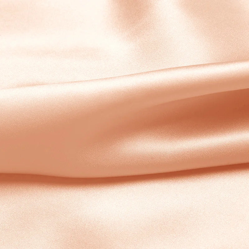 100% pure silk luxury mulberry charmeuse 16 19 22 30m/m top 6A grade 45"( 114cm ) width solid peach clothing bedding silk fabric