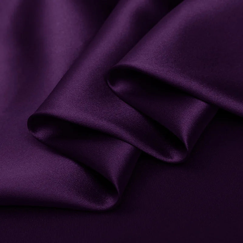 Natural Mulberry Stretch Satin (90% Silk + 10% Spandex)16 19m/m 42.5" ( 108cm)  55" (140cm)  DIY Magic blue Charmeuse Fabrics