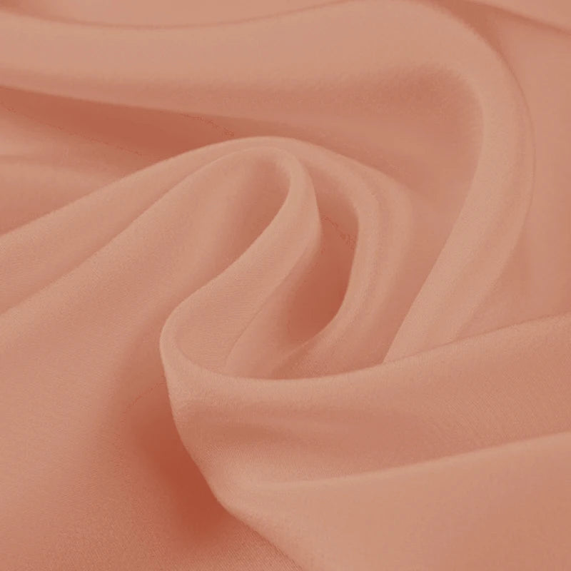 100% Silk Crepe de Chine Natural Pure Mulberry 12 14 16 30mm 45"( 114cm ) 55" (140cm) Width Coral Women Cloth Lining Silk Fabric