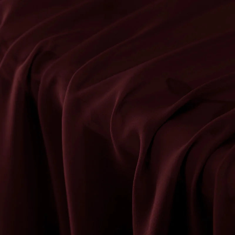 100% Silk Natural Pure Mulberry 8mm 45"( 114cm ) Cabernet Lady GGT Sexy Women Silk Georgette DIY Luxury Slippery 6A Grade Fabric