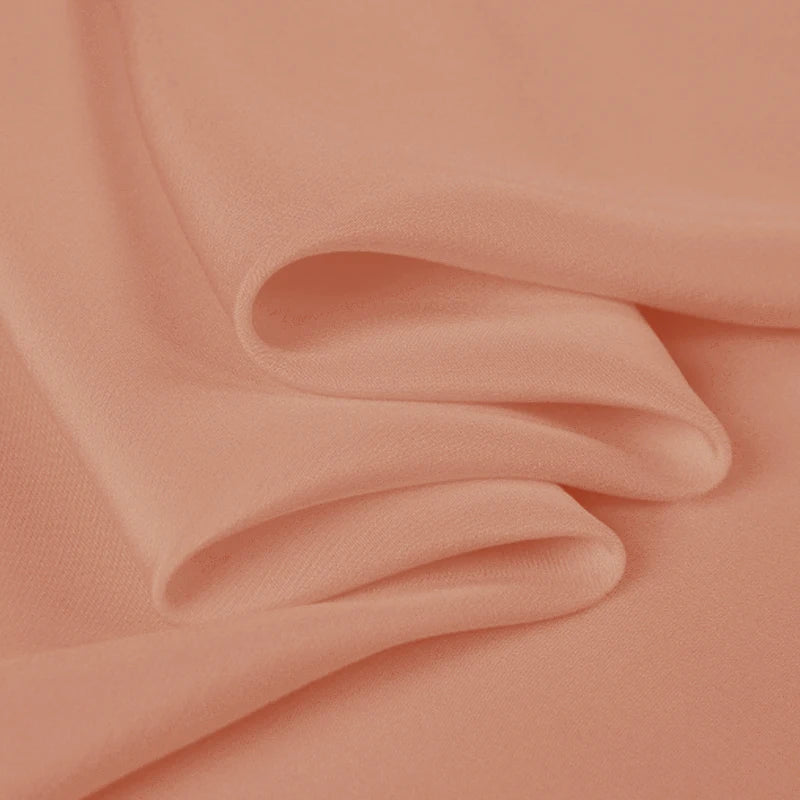 100% Silk Crepe de Chine Natural Pure Mulberry 12 14 16 30mm 45"( 114cm ) 55" (140cm) Width Coral Women Cloth Lining Silk Fabric