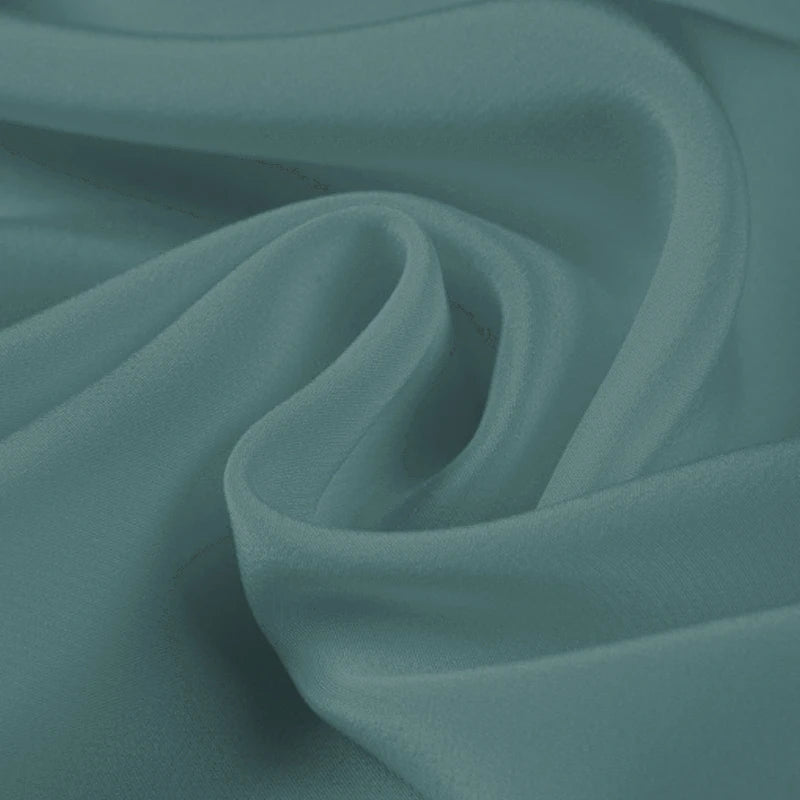 100% Silk Crepe de Chine Natural Pure Mulberry 12 14 16 30mm 45"( 114cm ) 55" (140cm)Width Beryl Green Luxury Silk Lining Fabric