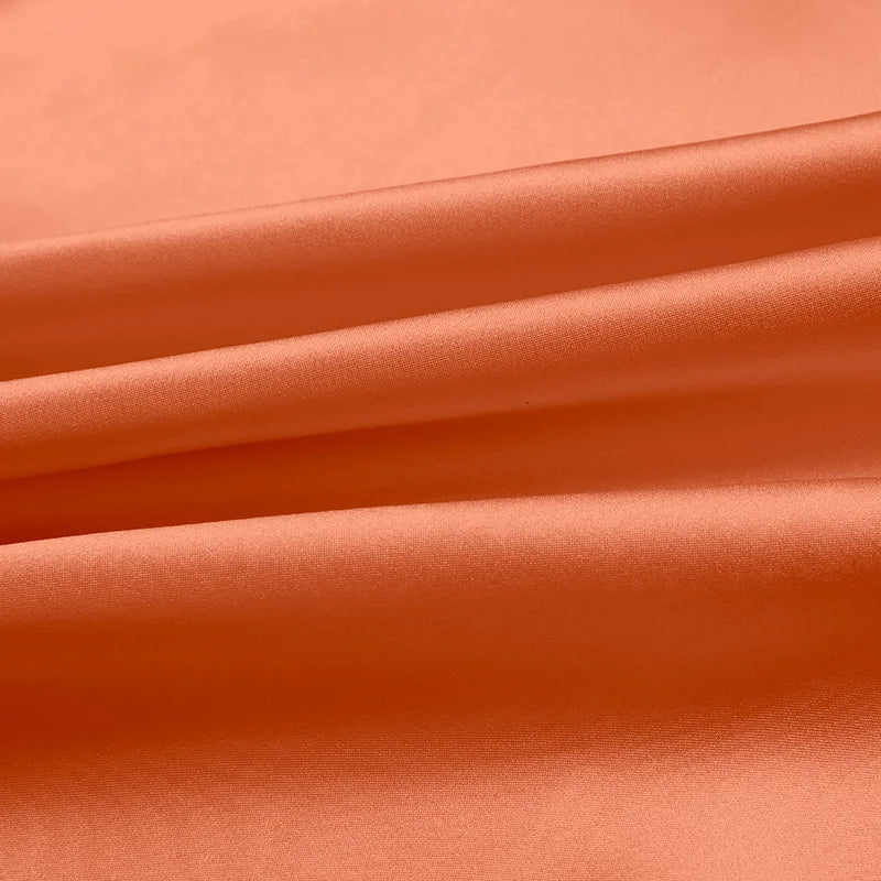 100% silk natural luxury mulberry charmeuse16 19 22m/m 6A grade 45"( 114cm )width solid  coral  clothing bedding silk fabric