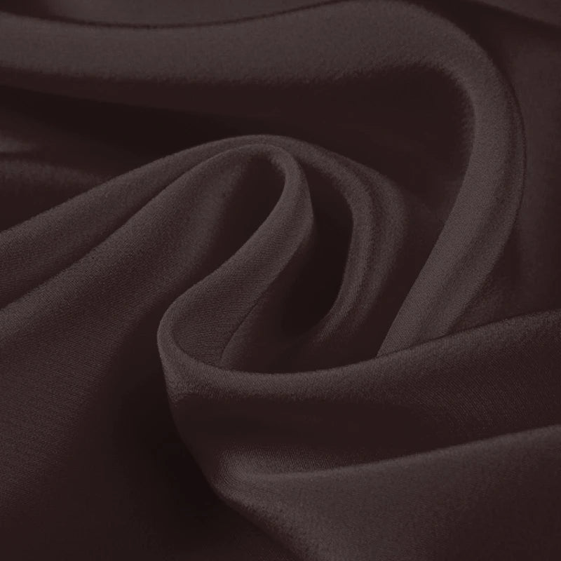 100% Silk Crepe de Chine Natural Pure Mulberry 12 14 16 30mm 45"( 114cm ) 55" (140cm) Width Brown Women Dress Lining Silk Fabric