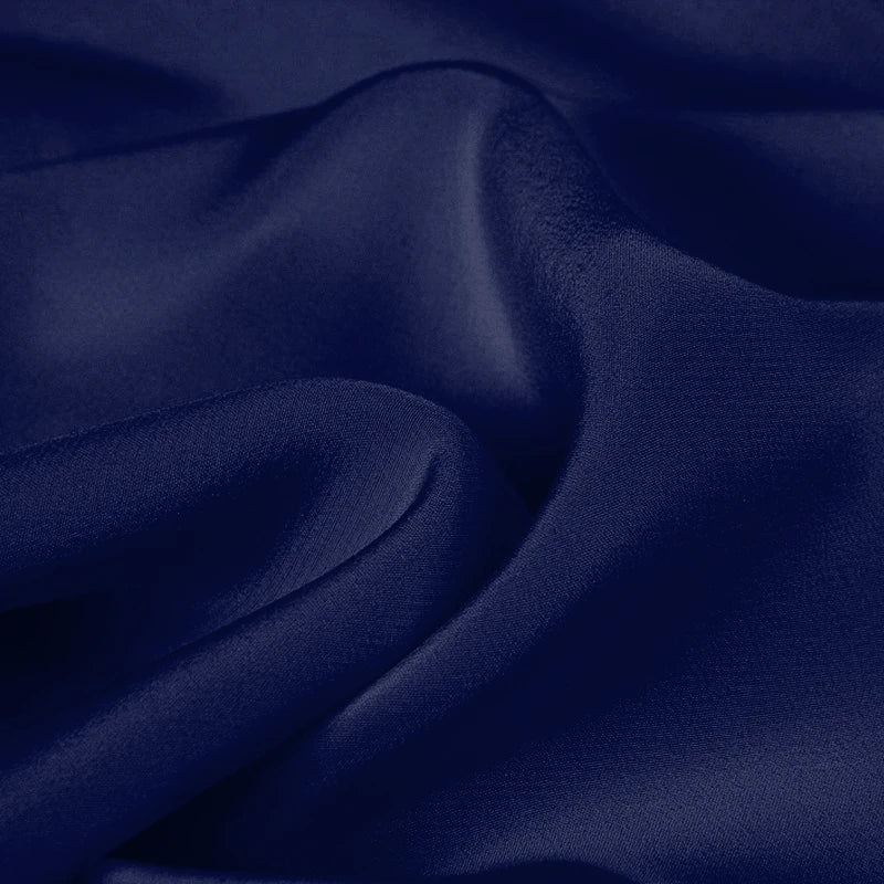 100% Silk Crepe de Chine Natural Pure Mulberry 12 14 16 30mm 45"( 114cm ) 55" (140cm)Width Light Navy Blue Lining Silk Fabric