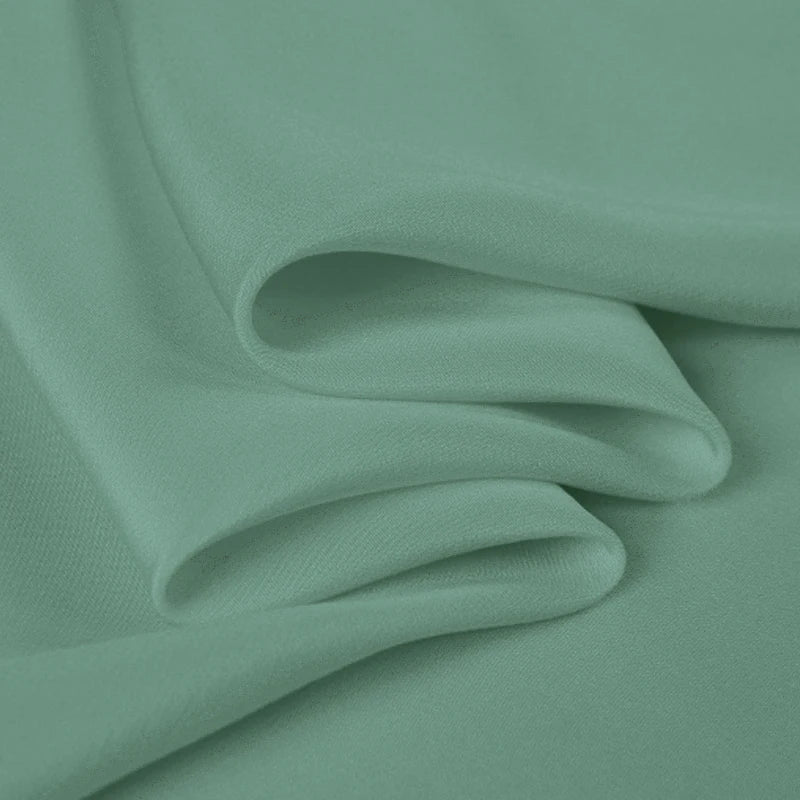 100% Silk Crepe de Chine Natural Pure Mulberry 12 14 16 30mm 45"( 114cm ) 55" (140cm) Width Lake-green Women Lining Silk Fabric