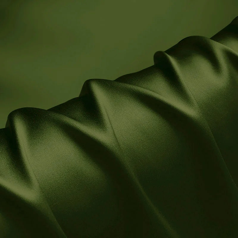 100% silk fabric 16 19 22m/m thick 45"( 114cm )width olive branch pure satin charmeuse luxury DIY clothes bedding silk fabric