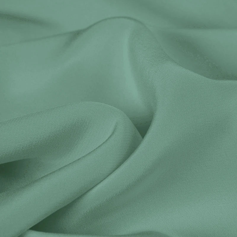 100% Silk Crepe de Chine Natural Pure Mulberry 12 14 16 30mm 45"( 114cm ) 55" (140cm) Width Lake-green Women Lining Silk Fabric