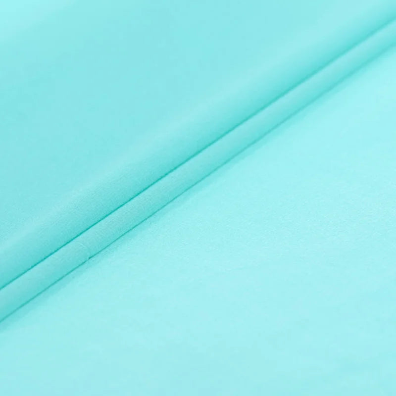 100% Silk Natural Pure Mulberry 8mm 45"( 114cm ) Soft Canal Blue GGT Sexy Lady Summer Elegant Women Silk Georgette DIY Fabric