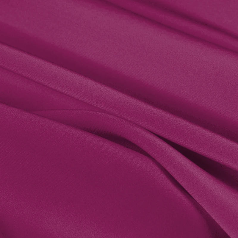 100% Silk Crepe de Chine Natural Pure Mulberry 12 14 16 30mm 45"( 114cm ) 55" (140cm) Width Plum Purple DIY Cloth Silk Fabric