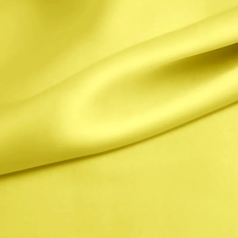 Chinese luxury pure natural mulberry silk 16 19 22mm 45"( 114cm ) width bright yellow color cool summer charmeuse silk fabric