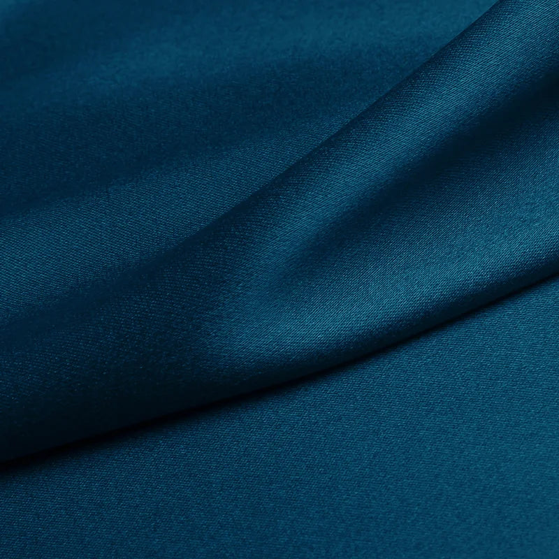 100% silk fabric 16 19 22m/m thick 45"( 114cm )width blue sapphire pure satin charmeuse luxury DIY clothes bedding silk fabric