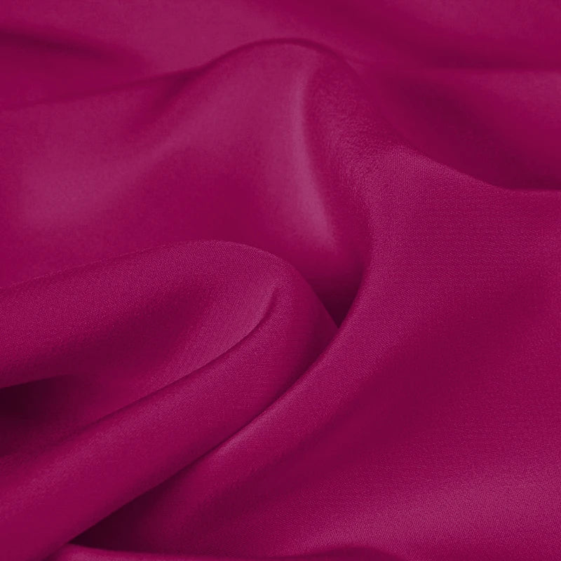 100% Silk Crepe de Chine Natural Pure Mulberry 12 14 16 30mm 45"( 114cm ) 55" (140cm)Width Festival Fuchsia Lining Silk Fabric