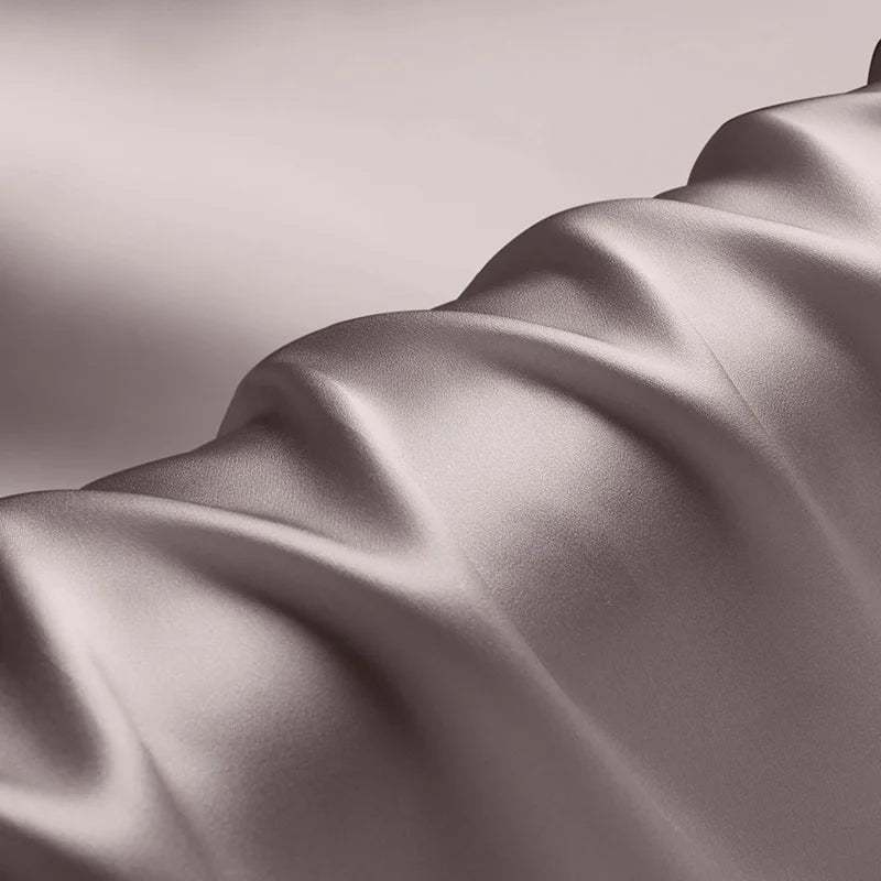 100% silk fabric 16 19 22m/m thick 45"( 114cm ) width cold taupe solid pure satin charmeuse luxury clothes bedding silk fabric