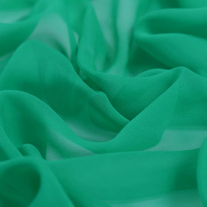 100% Silk Natural Pure Mulberry 8mm 45"( 114cm )Marine Green Lady GGT Cloth Sexy Women Silk Georgette DIY Luxury 6A Grade Fabric