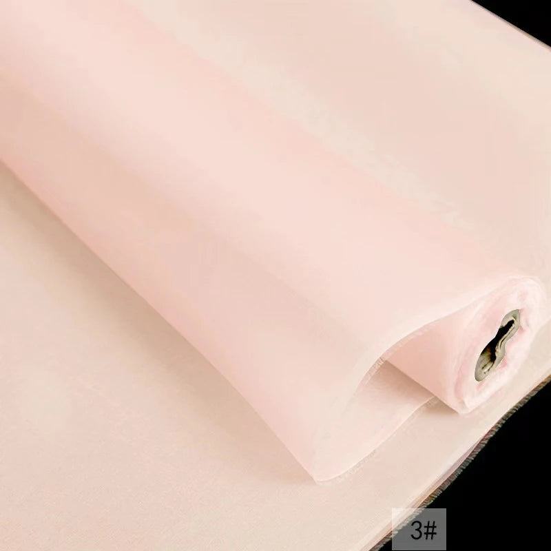 100% Silk Natural Pure Mulberry 5mm 55"( 140cm ) Solid Color Lady Organza Sexy Transparant Cloth DIY Luxury 6A Grade Silk Fabric